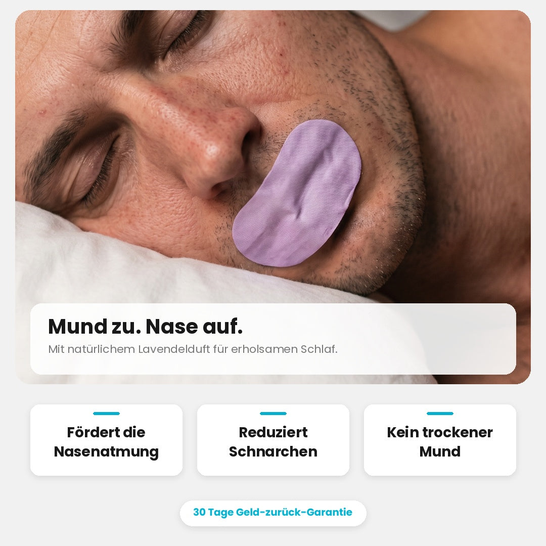 NightHaven Lavendel Mouth Tape als Mundpflaster: Mund zu, Nase auf mit Lavendelduft
