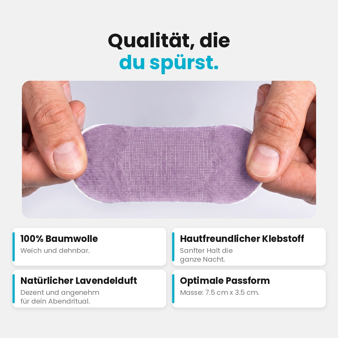 NightHaven Lavendel Mouth Tape aus Baumwolle mit Lavendelduft