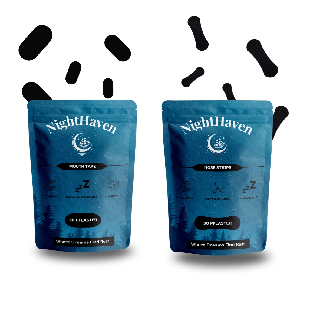 NightHaven Better-Sleep-Bundle - Mouth Tapes und Nose Strips zu Verbesserung der Atmung