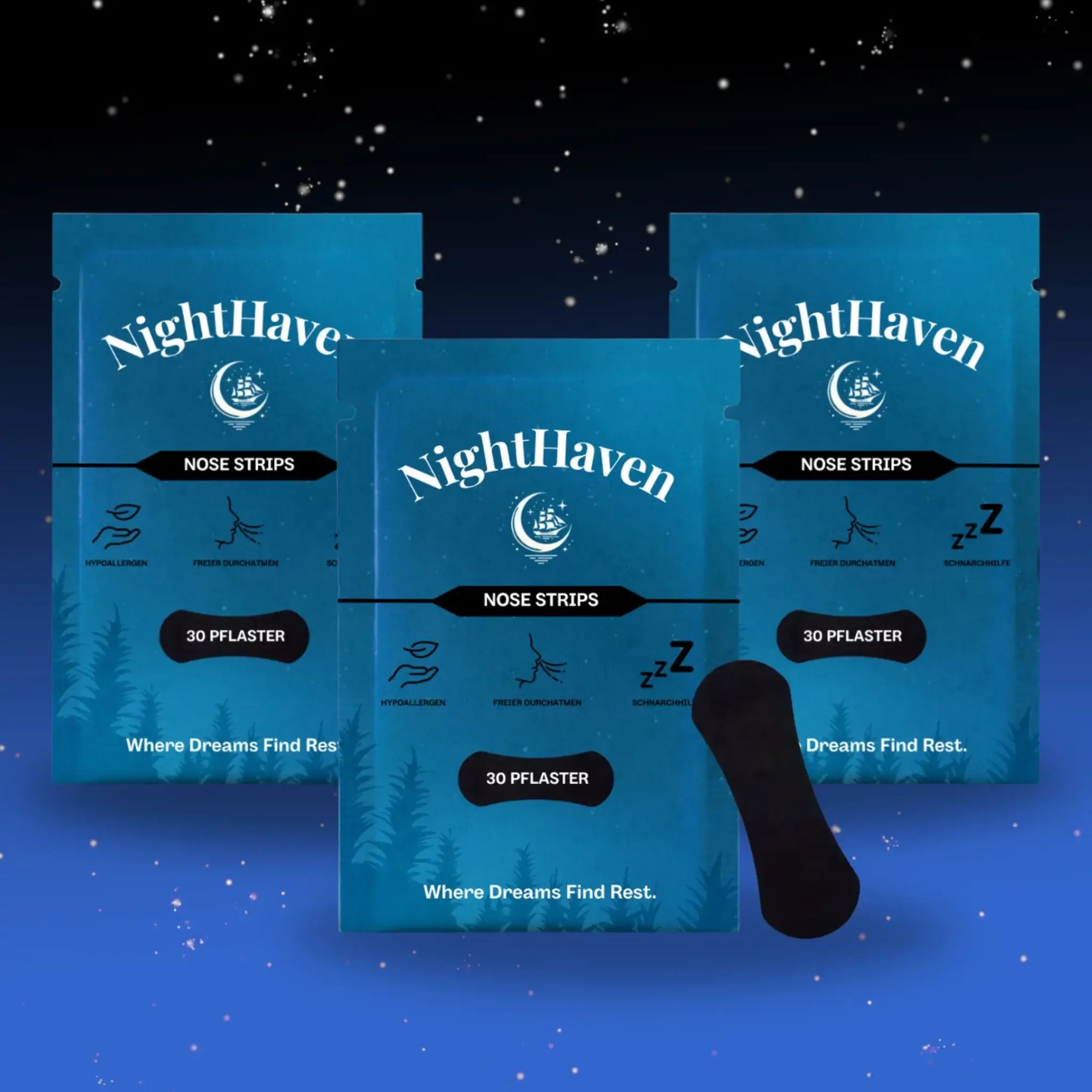 NightHaven Nose Strips im praktischen Abo – 30 Pflaster für besseren Schlaf &amp; freies Atmen