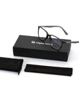 NightHaven Blaulichtfilterbrille mit Etui, Putztuch und Originalverpackung – Komplettset zum Schutz vor blauem Bildschirmlicht