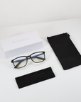 NightHaven Blaulichtfilterbrille mit Etui, Putztuch und Originalverpackung – Komplettset zum Schutz vor blauem Bildschirmlicht