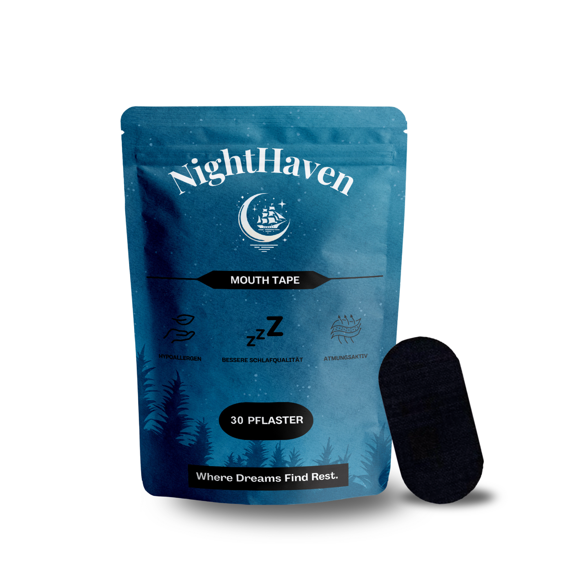 30er-Pack NightHaven Mouth Tapes – Atmungsaktives Tape zur Unterstützung der Nasenatmung