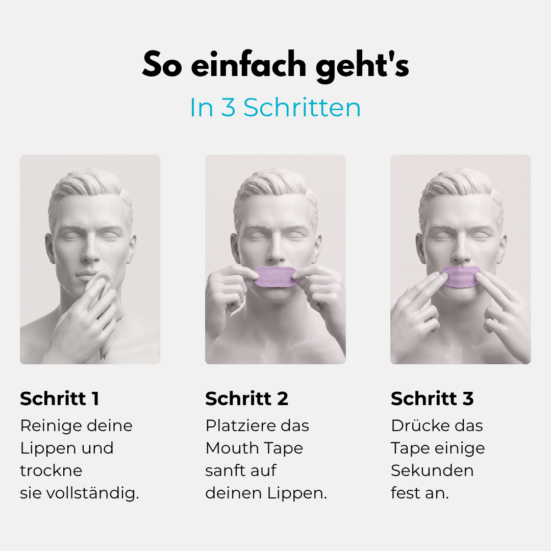 Anleitung NightHaven Lavendel Mouth Tape: in 3 Schritten Mundpflaster richtig anbringen