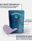 NightHaven Lavendel Mouth Tape – lippen- und bartfreundliches Mundpflaster zum Schlafen aus Baumwollgewebe in medizinischer Qualität, 30 Stück pro Packung