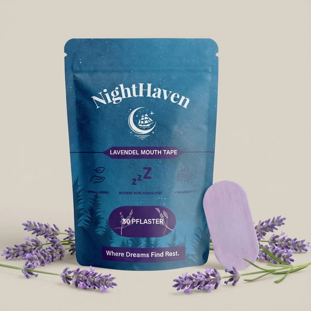 NightHaven Lavendel Mouth Tape mit Lavendelduft – Mouth Taping zum besseren Einschlafen, für erholsamen Schlaf und verbesserte Schlafqualität durch Nasenatmung