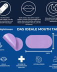 NightHaven Lavendel Mouth Tape Anwendung & Eigenschaften – Mundpflaster zum Schlafen mit Nasenatmung, voller Mundabdeckung, medizinischer Qualität, hypoallergenem Klebstoff und flexibler Passform