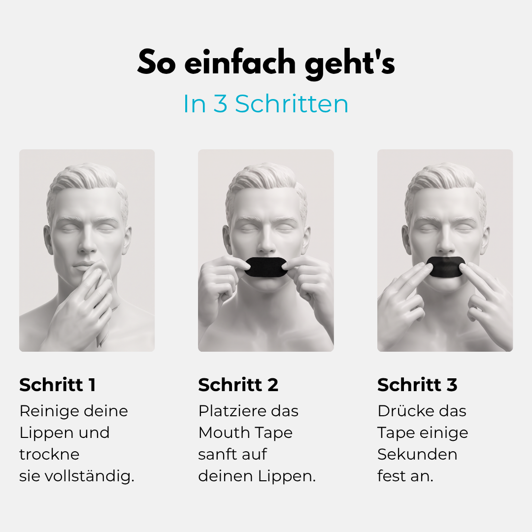 Anwendung des NightHaven Mouth Tape 