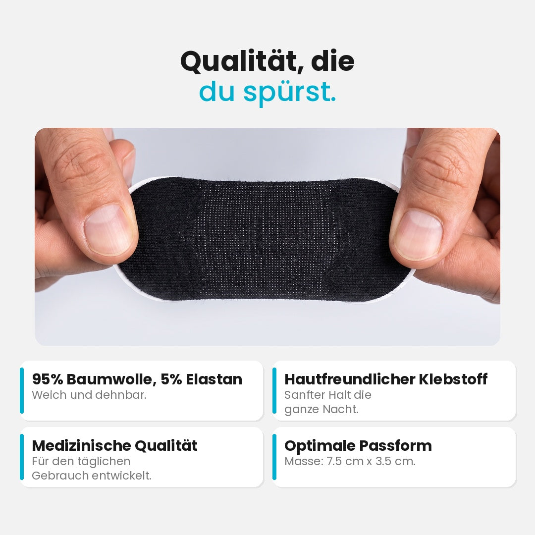 NightHaven Mouth Tape aus Baumwolle und Elastan in medizinischer Qualität 