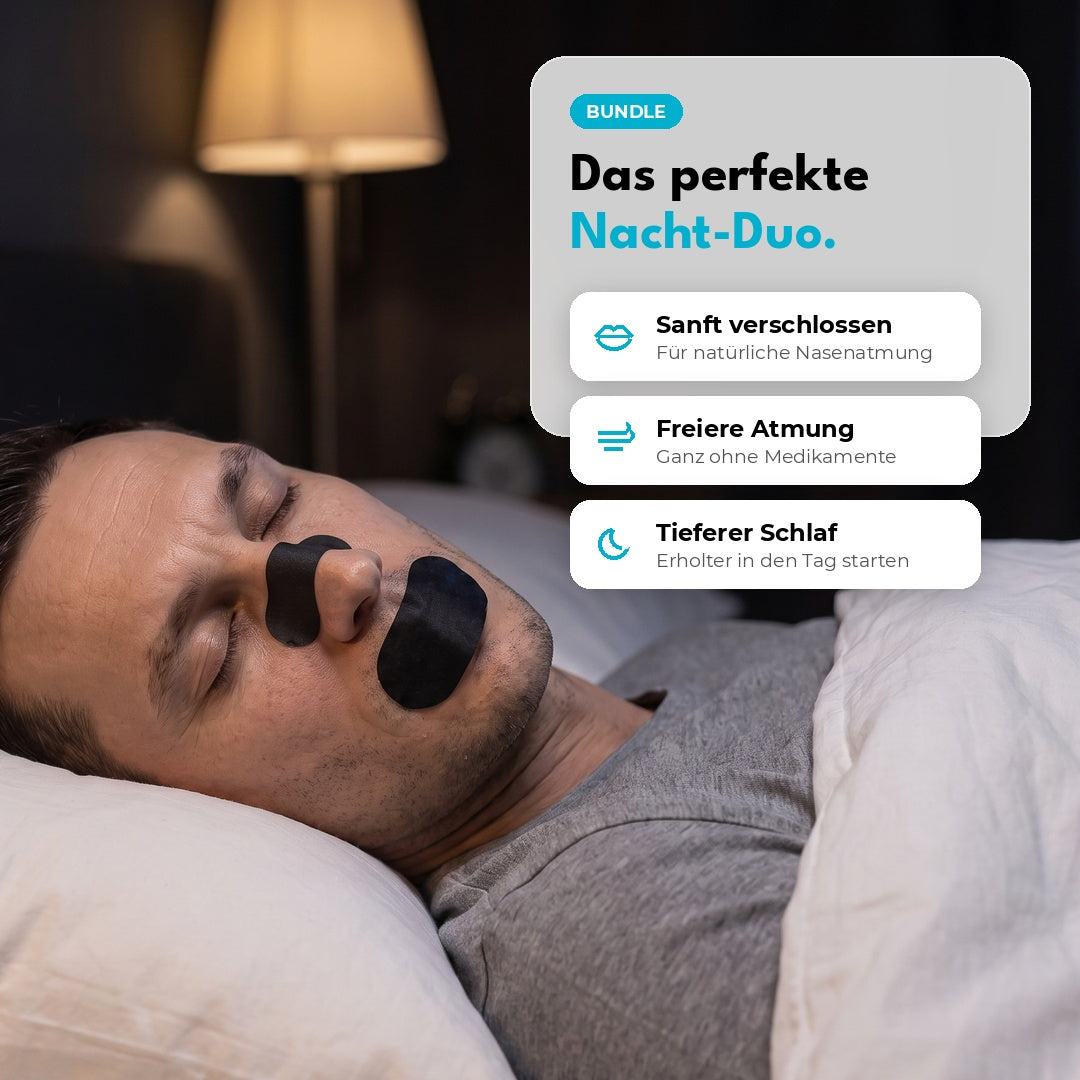 Better-Sleep-Bundle: Mouth Tape und schwarze Nose Strips im Set 