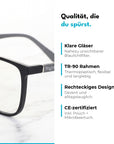 CIRCADIA Blaulichtfilterbrille Schwarz, Qualität im Detail 