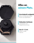 Schwarzes Reiseetui mit Platz für Patches, Magnetic Nose Strip und Applikator 