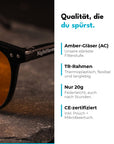 VESPER Amber mit Amber-Gläsern und leichtem TR-Rahmen 
